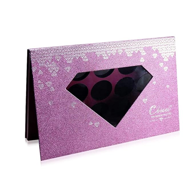 Large-Sized Empty Magnetic Makeup Palette with Diamond-Shaped Transparent Window-VivaGrace Women