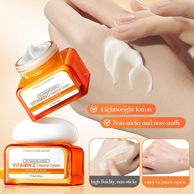 Vitamin C skin routine kit for women - face wash and moisturizer set - facial kit for women -toner face wash serum eye cream-VivaGrace Women