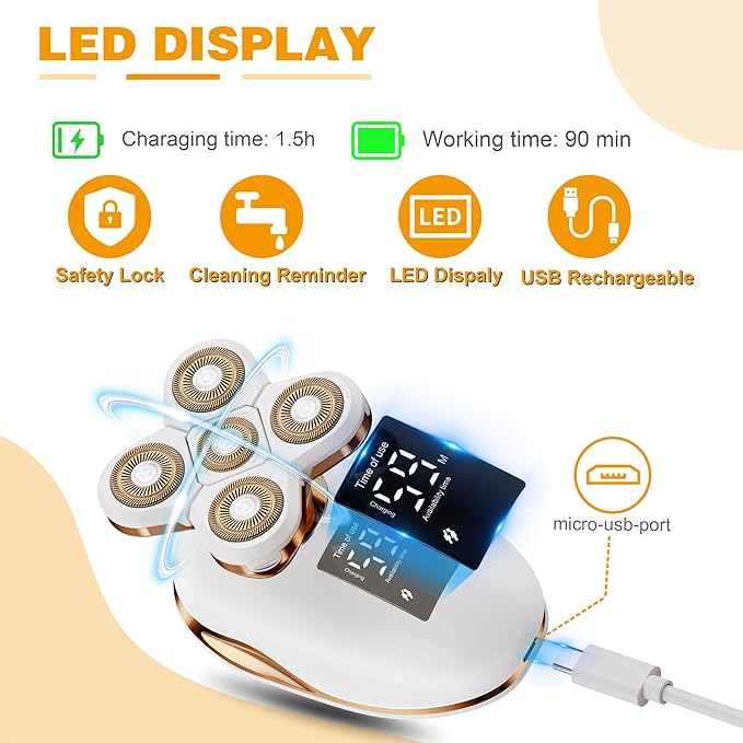 Electric Razors for Women, Women's Electric Shaver Kit for Legs, Bikini and Body Wet Dry Use, Facial Hair Removal, Cordless Trimmer for Womens Bikini Lady Grooming Sensitive Skin-VivaGrace Women