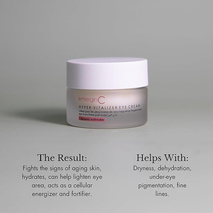 emerginC Hyper-Vitalizer Eye Cream - Antioxidant-Rich Anti-Aging Eye Cream with Vitamin C to Combat the Appearance of Dark Circles + Fine Lines (0.5 oz, 15 ml)-VivaGrace Women