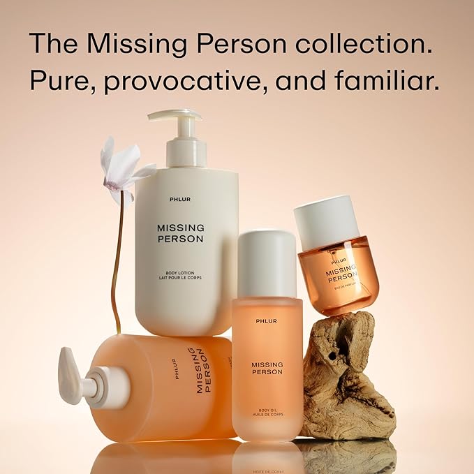 PHLUR Missing Person Body Oil For Women & Men - Lightweight & Nourishing - With Ceramide-Rich Oils & Skin-Mimicking Lipids - Bergamont, Musk, Orange & Sandalwood Floral Scented Body Oil (4 Fl Oz)-VivaGrace Women