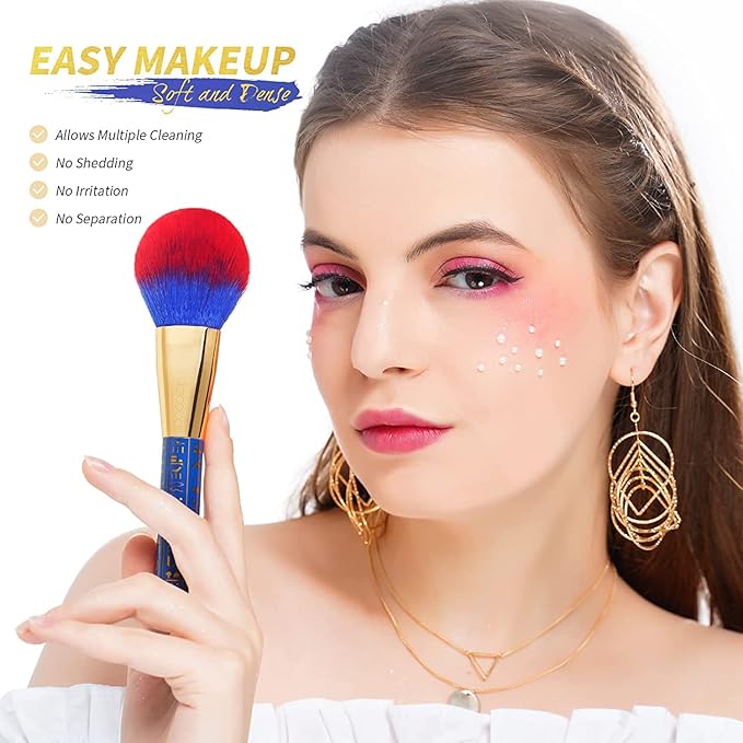 Docolor Makeup Brushes 19Pcs Makeup Brush Set Premium Gift Synthetic Powder Kabuki Foundation Contour Blush Concealer Eye Shadow Blending Liner Make Up Brush Kit, Ancient Egyptian Series-VivaGrace Women
