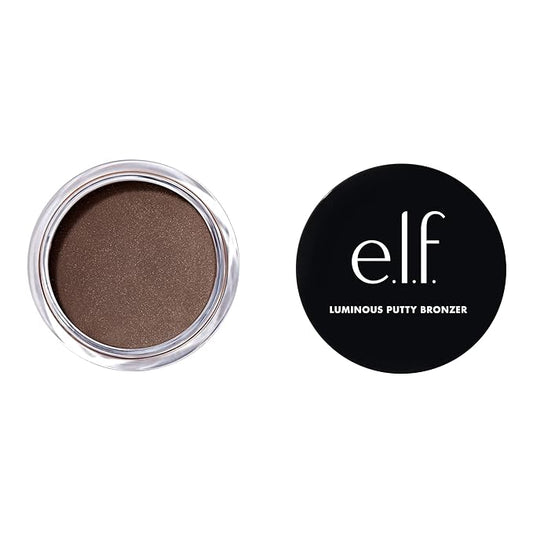 e.l.f. Luminous Putty Bronzer, Lightweight Putty-to-Powder Bronzer For A Radiant, Glowing Finish, Highly Pigmented, Vegan & Cruelty-Free, Island Hopping-VivaGrace Women