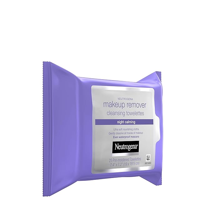 Neutrogena Makeup Remover Cleansing Towelettes Night Calming, 25 Count, 3pk