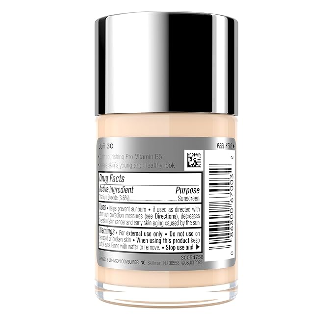 Neutrogena Healthy Skin Liquid Makeup Foundation with Broad Spectrum SPF 20 Sunscreen, Medium Coverage Foundation with Nourishing Pro-Vitamin B5, Buff 30, 1 fl. oz-VivaGrace Women