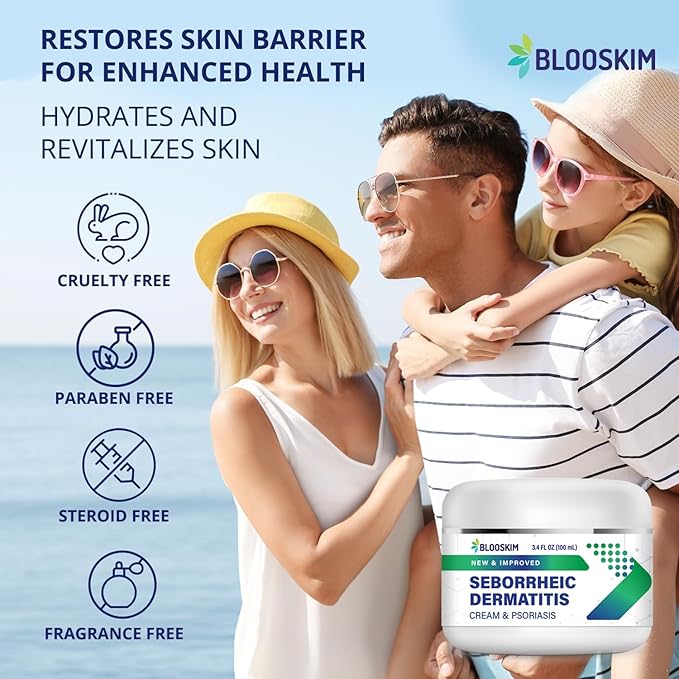 Seborrheic Dermatitis Face Cream – Face, Scalp & Body Moisturizing Treatment for Flaky, Itchy Skin – Daily Lotion for Psoriasis and Dermatitis Relief - Men and Women - 3.4 Fl Oz-VivaGrace Women