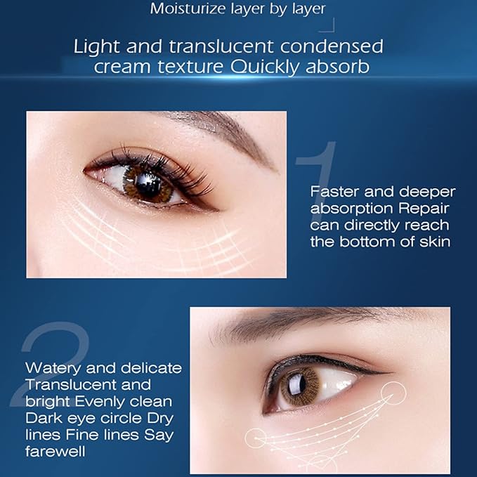Argan Oil Eye Essence Hyaluronic Acid Anti-Wrinkle Anti-Aging Remove Eyes Pouch 25ml/0.88fl.oz-VivaGrace Women