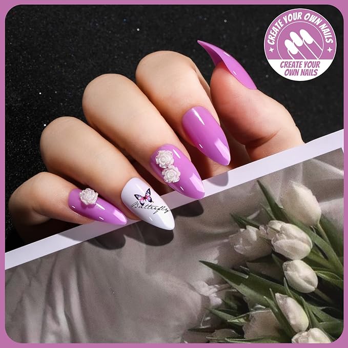 Teenitor 12 Colors Almond Press On Nails Short Length, Almond Shaped Press On Nails With Glue, Press On Nails Medium Almond, Almond Acrylic Nails Press On Almond Nails
