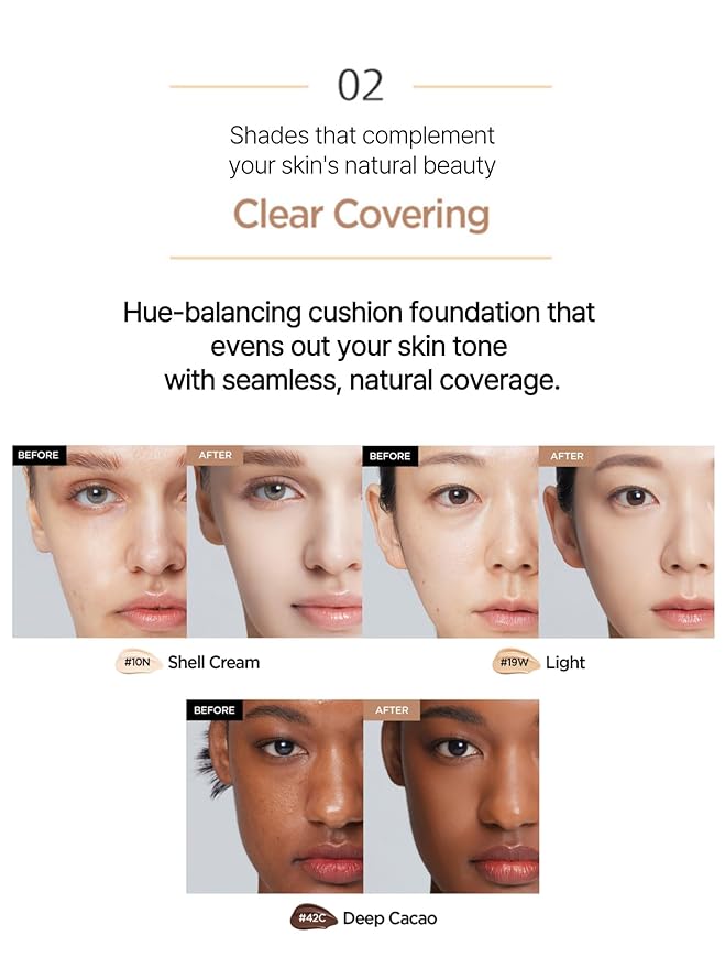 JUNG SAEM MOOL Essential Skin Nuder Cushion 19 Light 0.49 Fl Oz (Refill Only, SPF 50 Broad Spectrum) | Natural Radiant Finish, Lightweight Hydration, Korean Cushion Foundation-VivaGrace Women