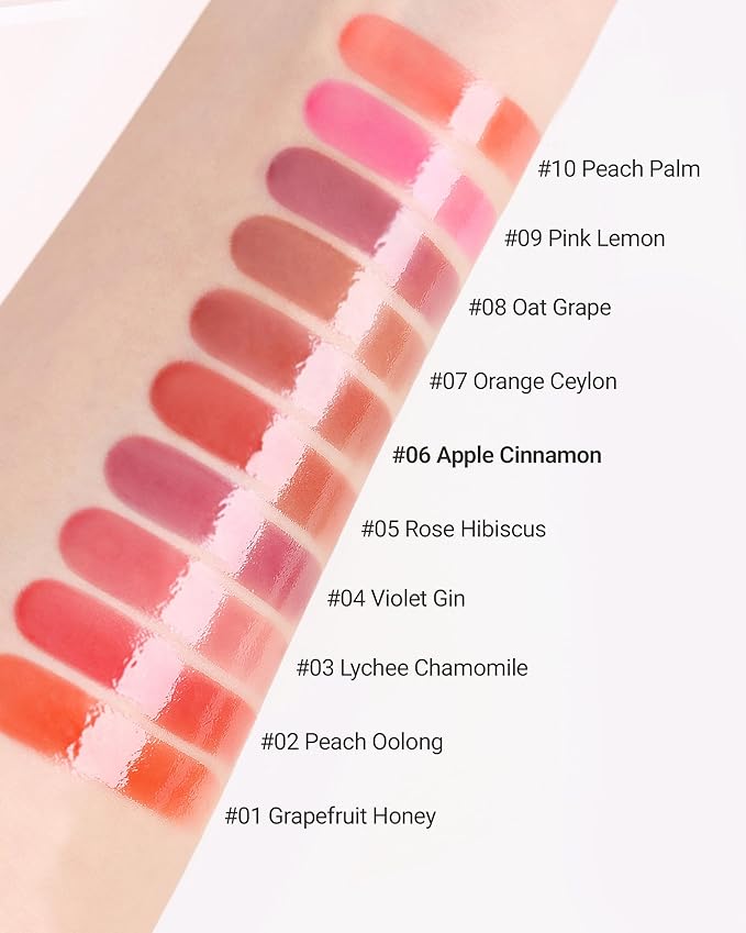 THESAEM Saemmy's Ade Shot Tint - Korean Lip Titnt, Water Gel Lip Stain with Plump Glowy Moisturizing Finish, Buildable Radiant Gloss, Long-Lasting Comfort, 0.1 fl.oz. (06 Apple Cinnamon)-VivaGrace Women