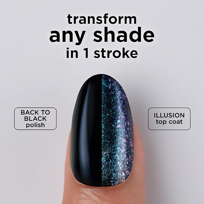 Sally Hansen Insta-Dri, Glimmer Top Coat, Quick Dry, Long Lasting, Sheer, Shimmery Purple Nail Polish
