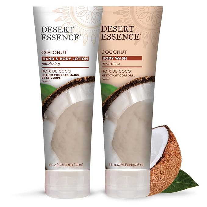 Desert Essence Organic Coconut Hand and Body Lotion 8 fl. oz.-VivaGrace Women