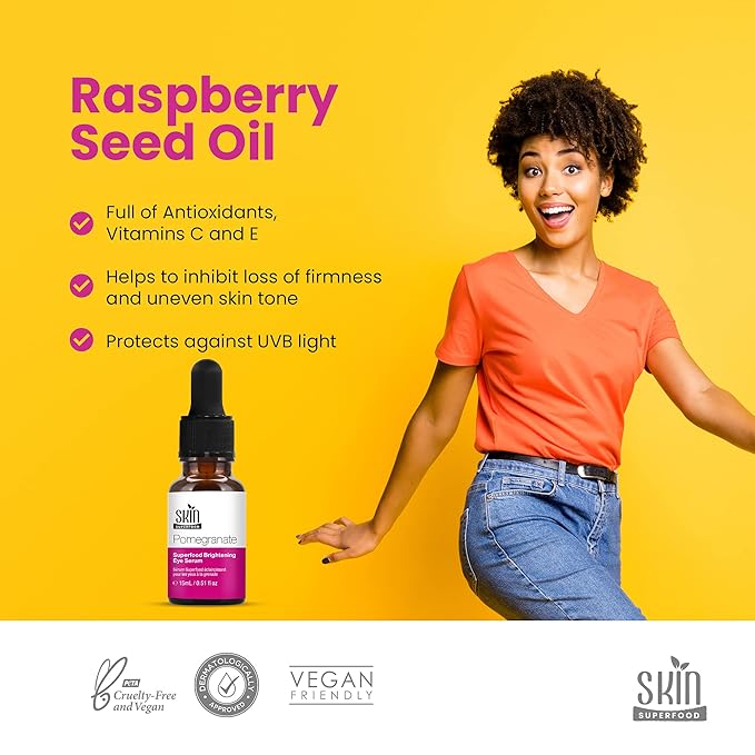 Pomegranate Superfood Brightening Oily Eye Serum 100% Natural and Vegan 0.53 Fl Oz (15ml)-VivaGrace Women