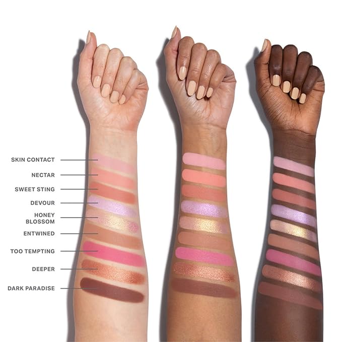 Morphe Forbidden Honey Artistry Palette - Foil-Effect Eyeshadow Palette with Matte, Shimmer & Foil Finishes - Pink & Brown Eyeshadow with Luminous Payoff (0.35 oz)-VivaGrace Women