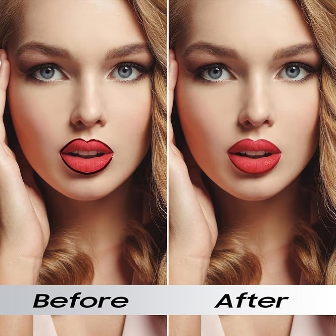 Lip Stain Peel Off - Waterproof Comfortable Vivid Color Peel Lip Liner Non-Stick Cup, Lip Tattoo Peel Off for Beauty & Charming Lip Makeup with All-Day | Vegan and Cruelty Free (#01 Nude)-VivaGrace Women