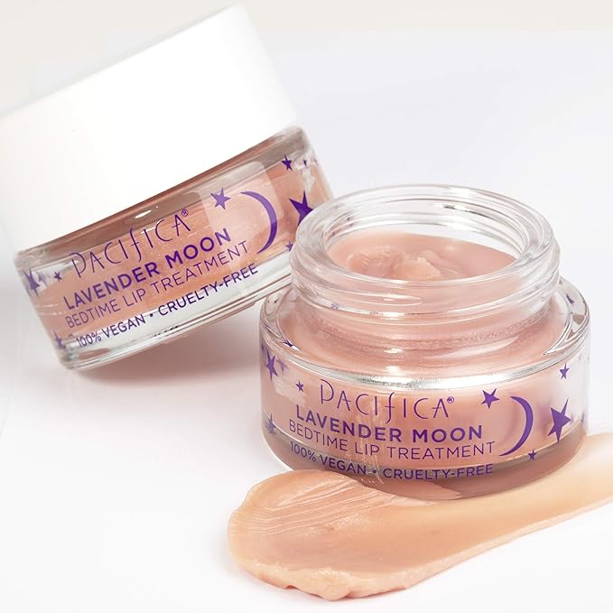 Pacifica Beauty, Lavender Moon Bedtime Lip Treatment, Lip Mask for Chapped, Cracked, Dry, Wrinkled Lips, 100% Vegan and Cruelty Free , Clear , 0.63 Ounce (Pack of 1)-VivaGrace Women