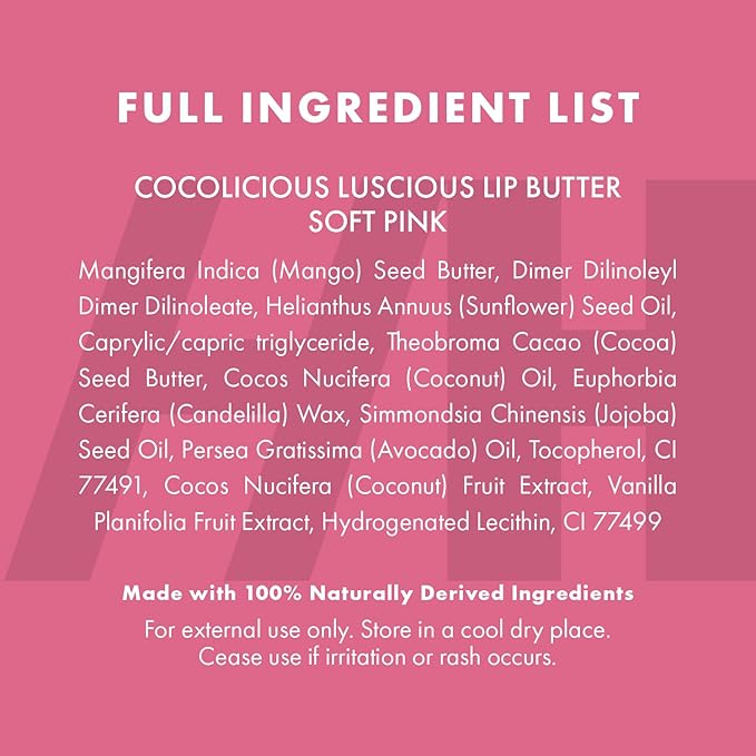 100% Natural Tinted Lip Butter Sleeping Lip Mask Clean Petroleum Free Lip Moisturizer and Conditioner for Dry Lips Intensive Lip Balm and Lip Therapy Skin Care with Mango butter (Light Pink)-VivaGrace Women