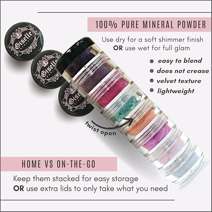 Loose Mineral Eyeshadow and Contouring Palette - Lolly Pop Candy 8 Shade Set-VivaGrace Women
