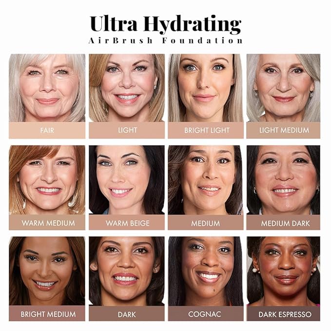 Jerome Alexander Airbrush Foundation Ultra Hydrating, Spray Foundation Makeup with 2x the Active Ingredients, Ultra-Light, Buildable, Full Coverage Formula (Fair)-VivaGrace Women