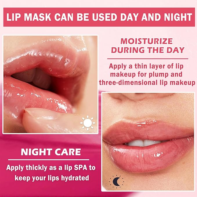 NVLEPTAP 3PCS Bee Lip Balm Honey Pot Honey Lip Balm Strawberry Honey Cherry Lip Sleeping Mask Moisturizing Hydrating Lip Care Products Honey Pot Lip Balm with Stick-VivaGrace Women