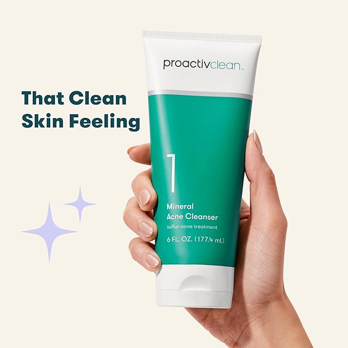 Proactiv Clean Mineral Acne Cleanser- Sulfur Acne Treatment Face Wash for Sensitive Skin- Gentle Daily Acne Cream Facial Cleanser with Soothing Chamomile- 6oz-VivaGrace Women