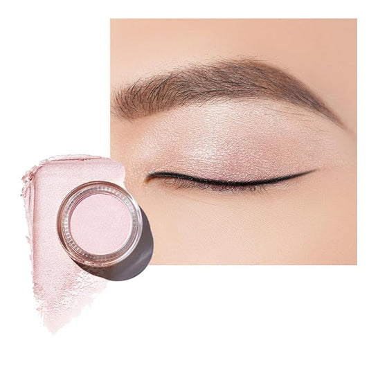 Oulac Light Pearl Cream Eyeshadow also for Highlighter Shimmer Eye Shadow Waterproof&Long Lasting with Moisturizing Formula Blendable Shimmer Eye Make-up,Vegan & Cruelty-Free,6g P04-VivaGrace Women