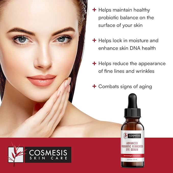 Advanced Probiotic-Fermented Serum - Revitilize Your Eyes, Combat Oxidation, & Support Youthful Skin - Cosmesis, 0.50 oz.-VivaGrace Women