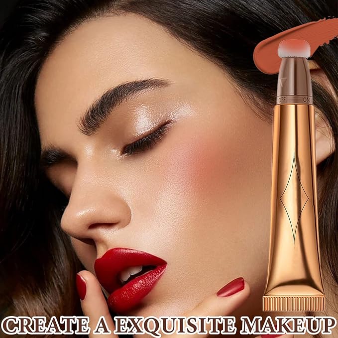 Liquid Contour Beauty Wand,Stick with Cushion Applicator,Cream Contour,Long Lasting Smoothly Moisturizng Silky Contour Stick Blush Stick-VivaGrace Women