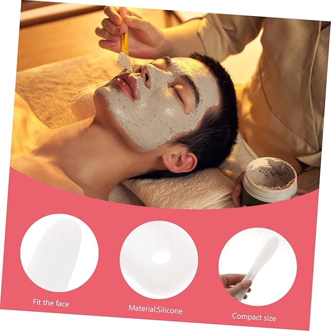 Beaupretty 10pcs Tool Stick White Makeup Silicone Makeup Spatula Mini Silicone Spatula Silicone Stirring Tools Spatulas Cosmetic Long Spatula Barber Film Stick Face-VivaGrace Women