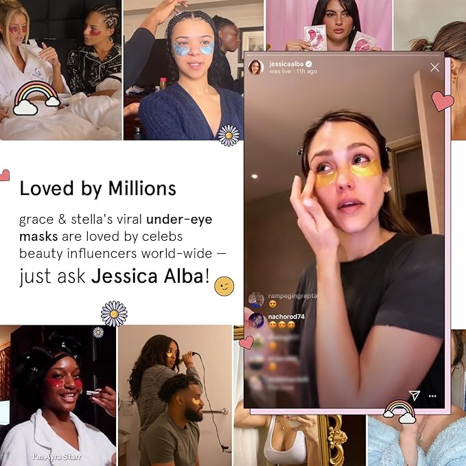 grace & stella Under Eye Mask Variety Pack - 18 Pairs of Under Eye Patches for Dark Circles - With 6 Colors (3 Pairs/Color) - Gel Masks Puffy Eyes for Women - Vegan Cruelty Free Bridesmaid Gifts-VivaGrace Women