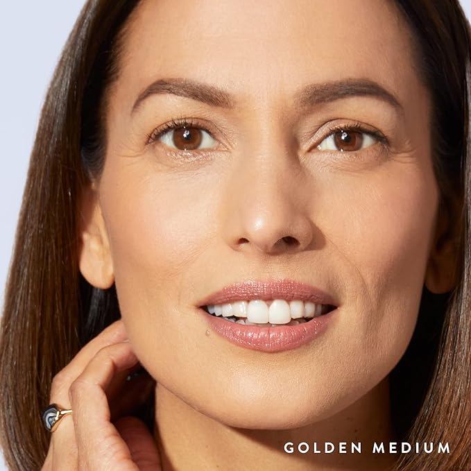 LAURA GELLER NEW YORK Baked Balance-n-Brighten Foundation with Kabuki Brush Makeup Set, Golden Medium-VivaGrace Women