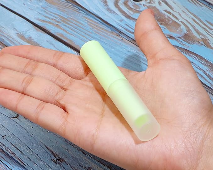 0.14oz Empty Flavored Lip Balm Container Tubes Plastic Homemade Moisturizing Lip Stick with Caps Bulk Fit for Women Adult DIY Making Supplies, 25 Count (Green)-VivaGrace Women