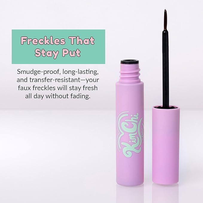 KimChi Chic Beauty Candy Girl Fake Freckle Pen, Natural-Looking and Fast-Drying Faux Freckles Face Makeup, Afternoon In The Flower Field Red-Brown Shade, 0.10 fl oz-VivaGrace Women