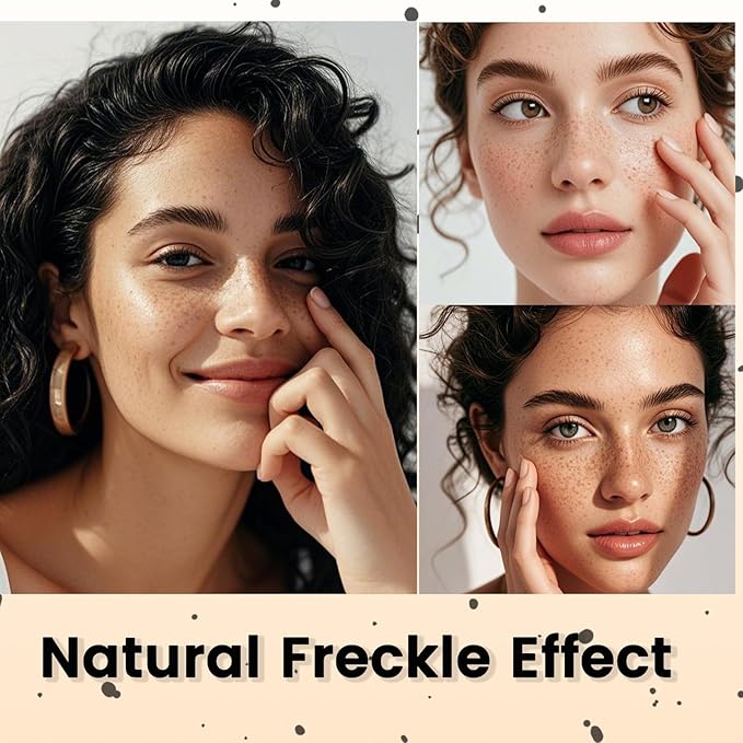 Freckle Pen, Natural Lifelike Fake Freckles Makeup Pen Stamp for Sunkissed Makeup,Magic Faux Freckle Stain Marker Long Lasting Quick Dry - (03DARK+04ESPRESSO)-VivaGrace Women