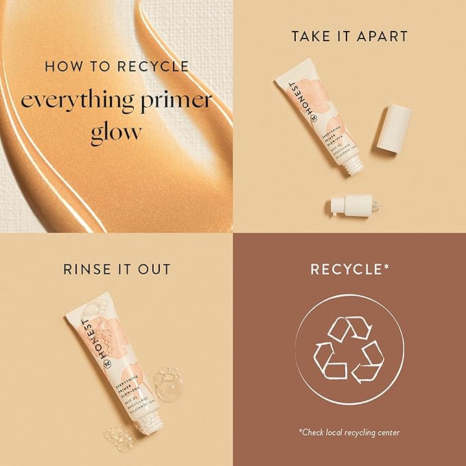 Honest Beauty Everything Glow Primer for All Skin Types | Preps, Brightens, + Hydrates Skin | 2 Types of Hyaluronic Acid, Watermelon + Apple Extracts | EWG Verified, Vegan + Cruelty Free | 1 fl oz-VivaGrace Women