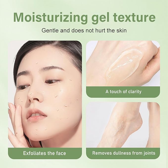 KOEC Purifying Exfoliating Gel with Face Washing Brush, Exfoliating Face Wash, Deep Cleansing Peeling Gel for the Whole Body, Facial Scrub Exfoliator, Oil & Dirt Cleanser for All Skin Types (2PCS)