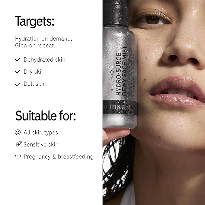 The INKEY List Hydro-Surge Dewy Face Mist 2.6 fl oz, Hydration Boosting Spray, Fragrance-Free & Alcohol-Free, Gentle Formula for Sensitive Skin, On-The-Go Application, Vegan Friendly-VivaGrace Women