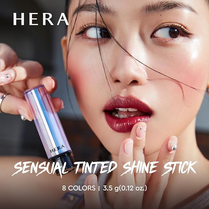 HERA Sensual Tinted Shine Stick 3.5g #297 ORANGE SCOTCH | 12HR Long-lasting Lipstick, Sheer & Buildable Lip Tint Stain, Hydrating Formula with Vitamin E, Smooth Finish and Luxurious Korean Makeup-VivaGrace Women
