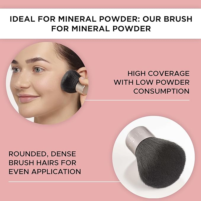ARTDECO Mineral Powder Foundation Brush - Kabuki Brush with Vegan Bristles for Flawless Coverage, Perfect for Face Powder - Ideal Makeup Tool for a Radiant Finish-VivaGrace Women