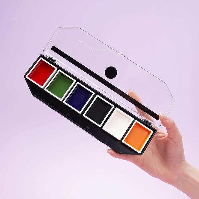 6 Color On Camera Primary Alcohol Activated Makeup Palette - Waterproof Makeup for Professional Makeup Artists-VivaGrace Women