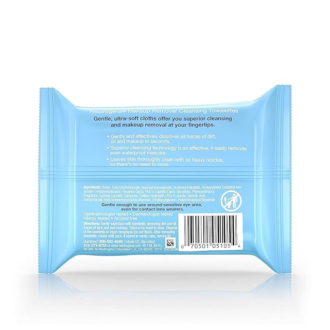 Neutrogena Make Up Removing Wipes, 150 Cleansing Towelettes