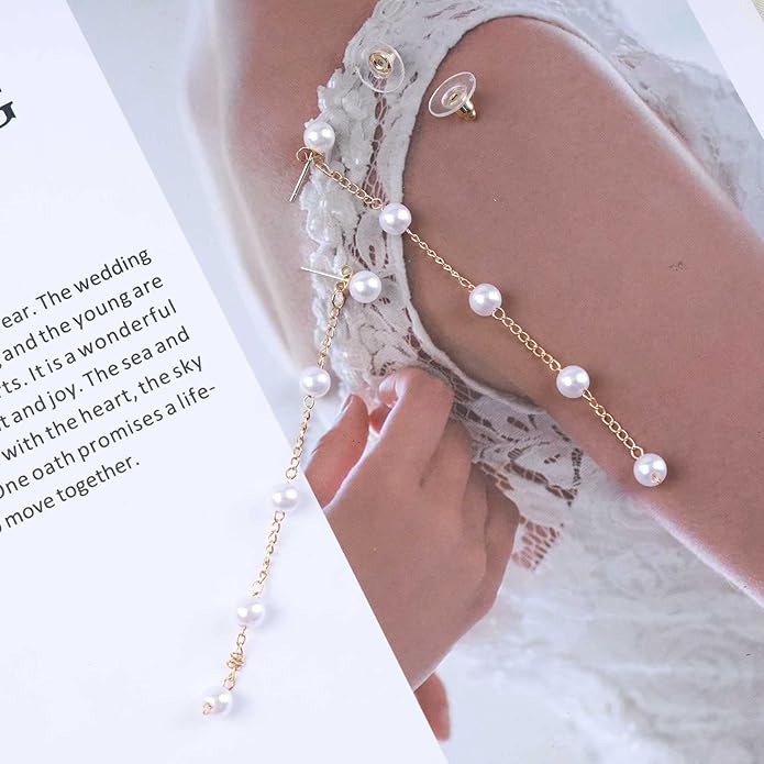 Boho Long Pearl Drop Earrings Vintage Gold Tassel Pearl Dangle Earrings Statement Pearl Chain Drop Dangle Earrings Wedding Prom Bridal Pearl Hook Earrings Jewelry for Women-VivaGrace Women
