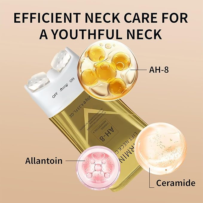 AH-8 Firming Neck Cream with Roller, Tightening & Lifting Cream for Sagging Skin, Contains Hexapeptide, Moisturizing for Face & Body Skin Tightening Cream-VivaGrace Women