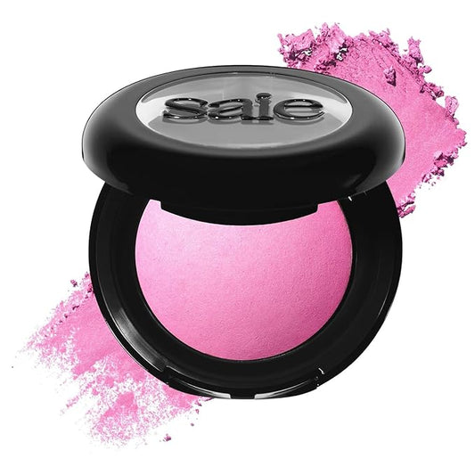 Saie SuperSuede Baked Blush - Talc-Free Powder Blush for All Day Wear - Enriched with Plant-Derived Squalane + Glycerin to Help Moisturize Dry Skin - Bella (0.1 Ounce)-VivaGrace Women
