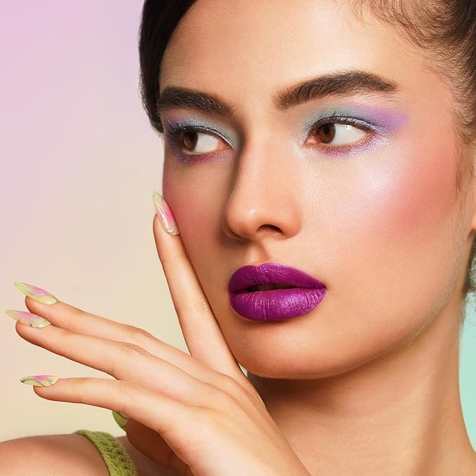 Oulac Matte Liquid Purple Lipstick for Women, Fuchsia Long lasting Lip Stain, Waterproof Highly Pigmented Creamy Formula Lipstick with Vitamin E, Vegan & Cruelty-Free, 4.5ml (MS02)-VivaGrace Women