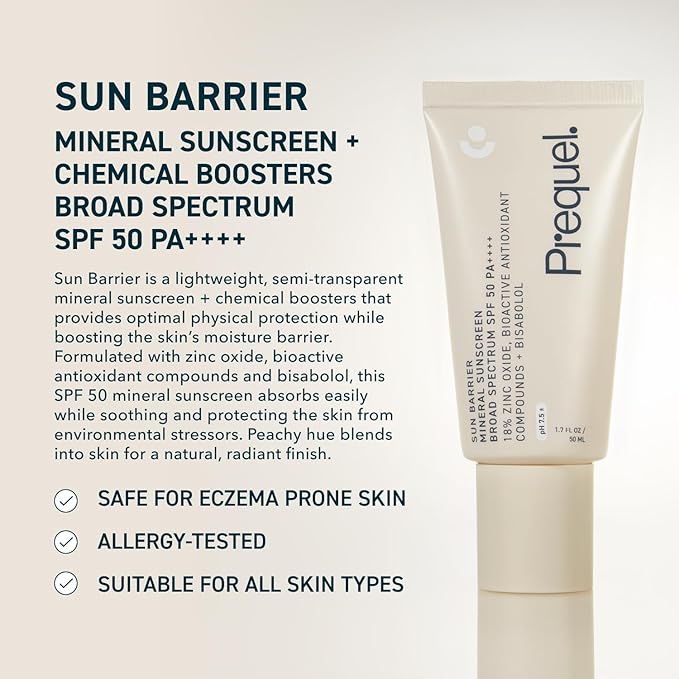 Skin Sun Barrier Mineral Sunscreen SPF 50. PA++++ Broad Spectrum Zinc Oxide Sunblock with Semi-Transparent Lightweight Texture. Moisturizing UV Defense for Face. Travel Size, 1.7oz-VivaGrace Women