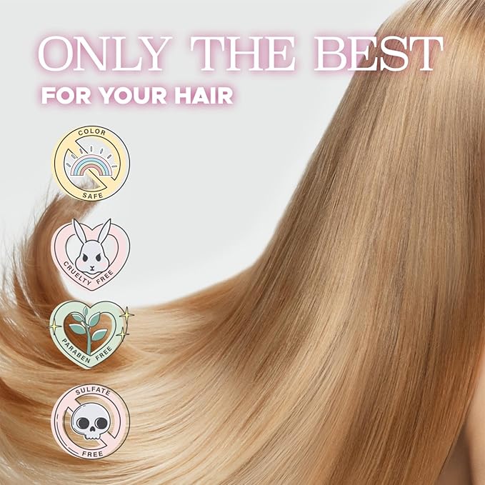 Luseta Glossy Pearl Shampoo and Conditioner Set Smooth & Moisturize, Fight Frizziness and Add Shine,Hydrating for Damaged Hair, Detangle,Nourish Strands,Paraben Free, Sulfate Free,16.9oz-VivaGrace Women