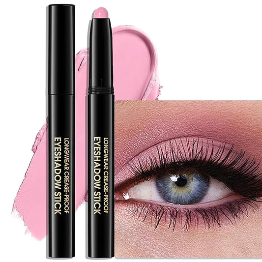 Eyeshadow Stick Matte Eye Shadow Pencil Cream to Powder Eye Brightener Crayon Long-Lasting Crease-Proof Neutral Eyeshadow Buildable & Blendable High Pigmented Eye Liner Makeup for Women, 5 PINK-VivaGrace Women