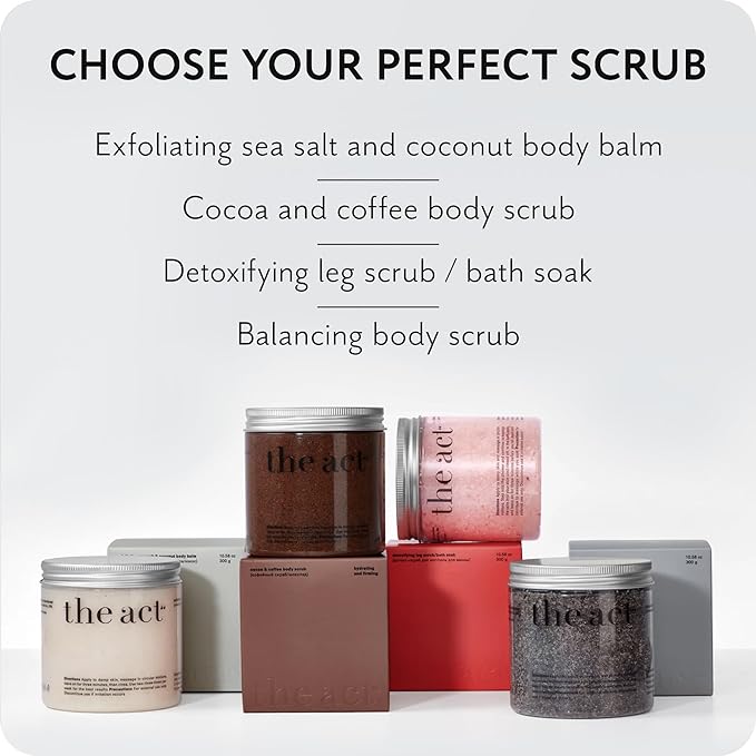 Exfoliating Body Scrub with Sea Salt & Coconut - Nourishing Restores Cleanser Body Balm - Home Spa Care, Vegan, Organic (10.58 Oz, Coconut)-VivaGrace Women