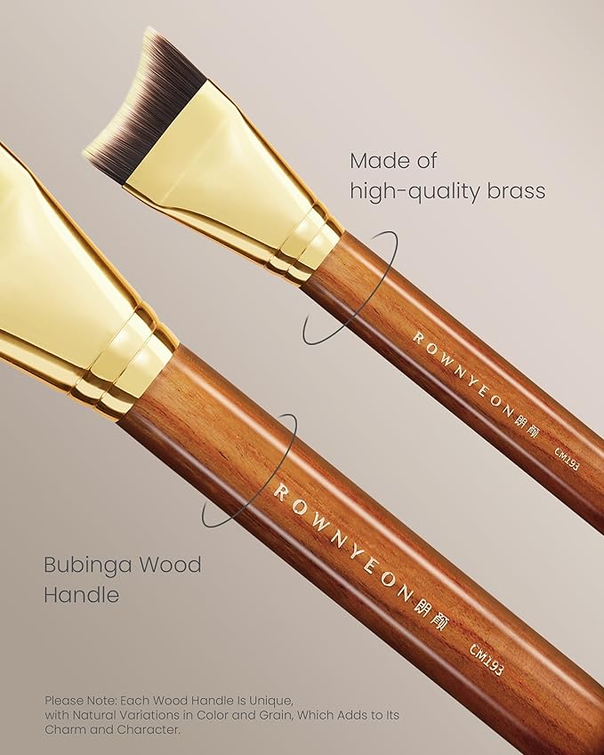 Desert Oak Series Mermaid Tail Foundation Brush - Airbrush - Filter Finish for Liquid & Cream Foundation, Bubinga Wood Handle (CM 193)-VivaGrace Women
